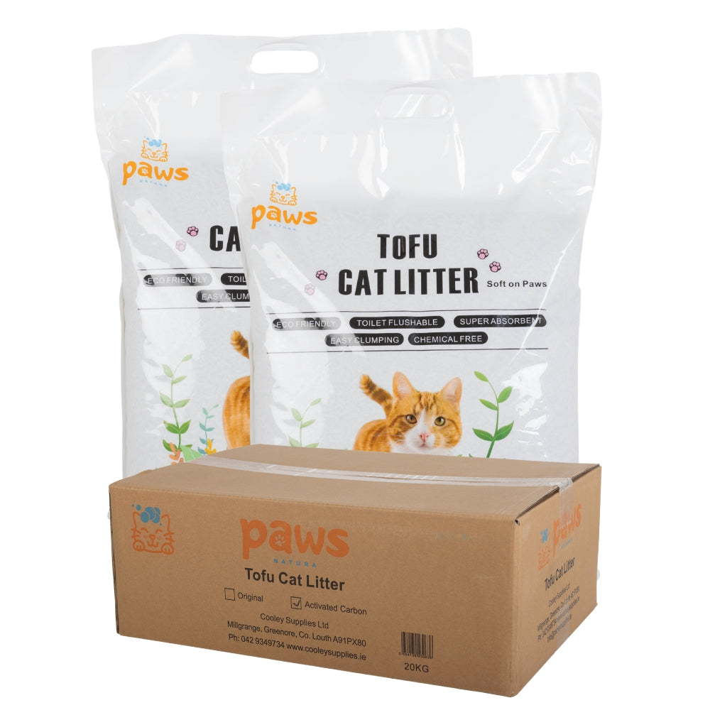 2x 10kg Loose Tofu Cat Litter Paws Natura